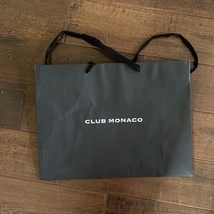 Club Monaco  shopping bag black 16x12x6